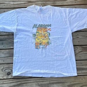 White Vintage Alabama Shirt.